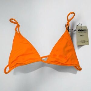 🔥 Minimale Animale Neon Orange Bikini Top – NWT, Size S, Rare Discontinued
